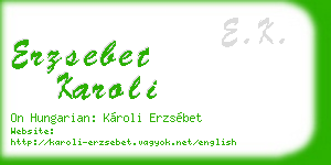 erzsebet karoli business card