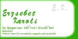 erzsebet karoli business card